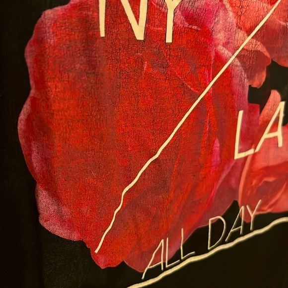 S/M Suzy Shier Women Tops Long Sleeve Elegant Mesh Print Rose Mesh Blouse - Picture 4 of 9